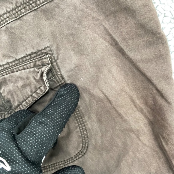 Encore Shorts Womens 14 Petites Dark Brown Cargo High Rise Button Zip Closure - Picture 7 of 12